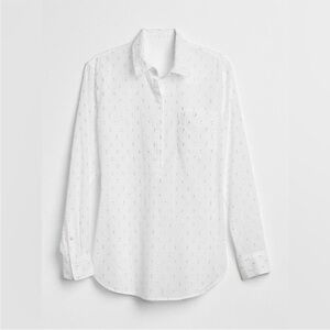 GAP Classic White Textured Shirt